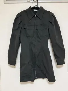 MOUSSY ジップアップ ミニワンピース モスグリーンのサムネイル