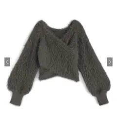 GRL フェザーニットカシュクールトップス [Kz448]