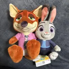 ズートピア 2 ニック・ワイルド & ジュディ・ホップス ぬいぐるみ