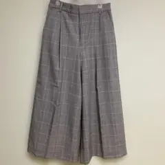 ザスーツカンパニー　ワイドパンツ　グレー　チェック