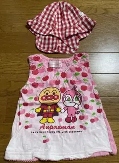アンパンマンタンクトップ、帽子セット