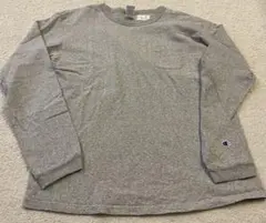 №929 チャンピオン米国製杢グレー長袖TシャツXL