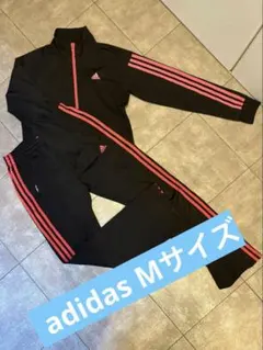 adidas セットアップ 黒/ピンク Mサイズ