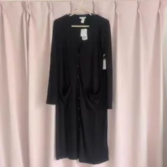 【未使用品】FOREVER21 ブラック ロングカーディガン Sサイズのサムネイル