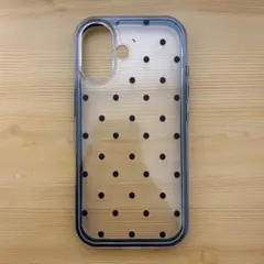 【当日発送◎】iPhone17 黒ドット×クリア ソフトケース