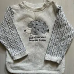 【週末限定値下げ】bebe べべ 裏起毛 トップス ハリネズミ 80-90cm