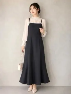 【GRL】グレイル マーメイドキャミワンピース S 黒 バックオープン 5月出品