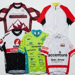サイクルジャージ 5点セット L 3着 XL M 各1着 スバル テック 古着のサムネイル