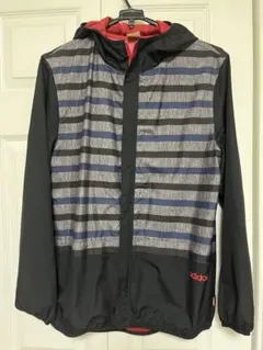 adidas neo ストライプ ナイロンジャケット