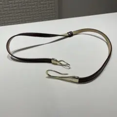 ブラウンレザー ベルト シルバー金具