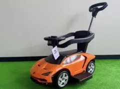 ランボルギーニ オレンジ色の車型手押し車 乗用おもちゃのサムネイル