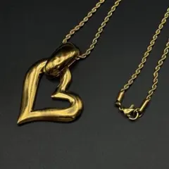 美品✨イヴサンローラン YSL ハート ネックレス ゴールド ヴィンテージのサムネイル