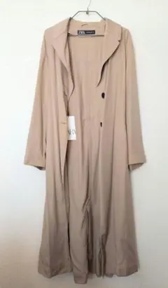 ZARA　薄地スプリングトレンチコート　ベージュ XSサイズ