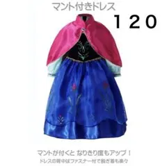 ディズニー アナ風 ドレス 120 ハロウィン 仮装 コスチューム