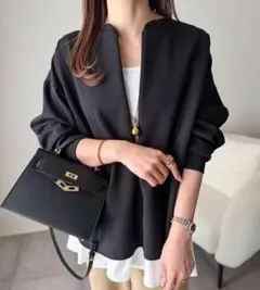 エマテイラー GOLDホックキーネックロングスリーブブラウス