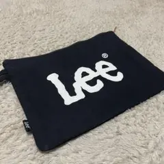Lee リー クラッチバッグ ポーチ ブラック キャンバス ロゴ