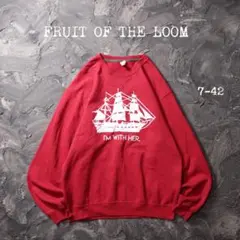 FRUIT OF THE LOOM トレーナー 海賊船　レッド