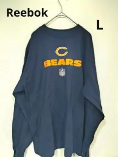 Reebok NFL シカゴ・ベアーズ 長袖 Tシャツ ロンT 紺 Lのサムネイル