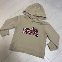 X-girl ベージュ パーカー 3Tサイズ