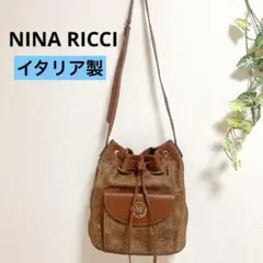 【希少】NINA RICCI ニナリッチ 巾着ショルダーバッグ 総柄 イタリア製のサムネイル
