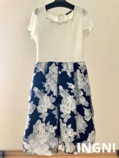 INGNI ＊花柄ワンピース　紺