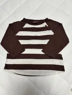 美品petit main ラグランロングTシャツ　80センチ