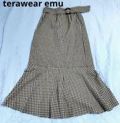 しまむら terawear emu てら ギンガムチェック マーメイドスカート