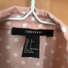 FOREVER21 ピンクドット クロップドシャツ S