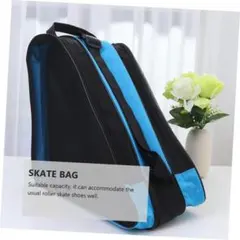 【未使用】【青】ローラースケートアイススケート⭐収納バッグ 多機能