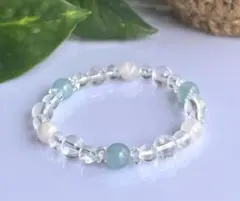 【愛と希望の調和】アクアマリン×モルガナイトブレスレット