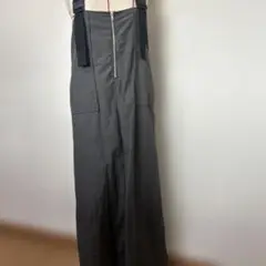 ジッパー付きグレーサロペット