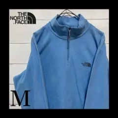 ノースフェイス　ハーフジップフリース　水色　M