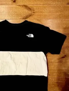 レディース　ノースフェイスTシャツ　s 白黒　バイカラー