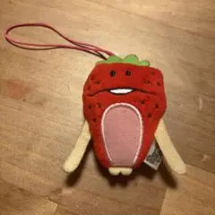 いちご型マスコット ストラップ付き　なめこ