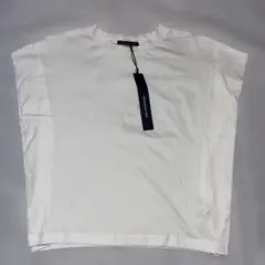 mizuiro ind ホワイト フレンチノースリーブ Tシャツ