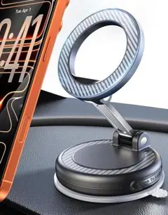 車スマホホルダー マグネット 真空吸盤 360度 MagSafe対応 角度調整