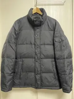 【UNIQLO】 ダウン メンズ 黒 L フード無 ブラック　ユニクロ　美品