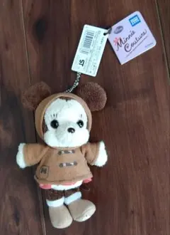 新品　Disney　ミニークチュール　ダッフルコート　ぬいぐるみ　ボールチェーン