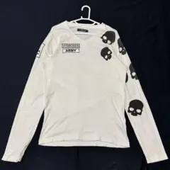 HYDROGEN 染み込みプリント 刺繍ロゴ 長袖Tシャツ ハイドロゲンのサムネイル