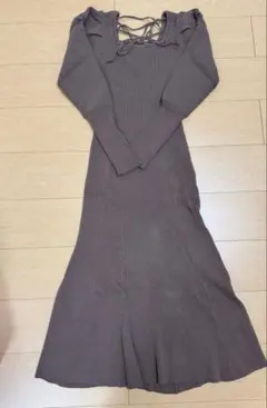 MOUSSY ニットワンピース　バックリボン