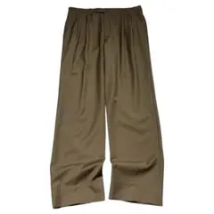 90s~ LANVIN ウール × ポリエステル ワイド ドレープ スラックス