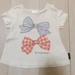 futafuta フタフタ 半袖 Tシャツ 70 女の子 リボン バースデイ