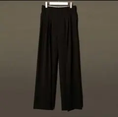 SHIKITARI MIX TUCK DESIGN WIDE SLACKS 黒M