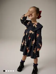 NEXT ワンピース　ネイビー　くま