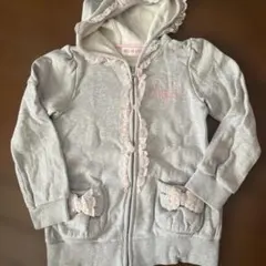 メゾピアノ　子供服　可愛い前開きパーカー120㎝