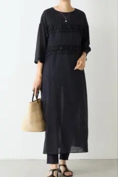 美品】BEARDSLEY ドットギャザーチュニック フレアワンピース - メルカリ