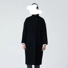 【mizuiro ind】スタンドカラーウールコート