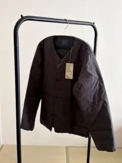 【未使用新品】無印良品 ノーカラージャケット ダークグレー L