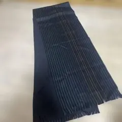 mila Schön ネイビー ストライプ マフラーシルクブレンド