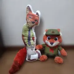 ズートピアWE LOVEYOU!Nick Wildeクッション＆BIGぬいぐるみ